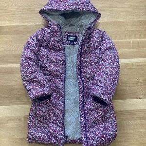 Lands’ End Girls Winter Fleece Lined Down Alternative Coat